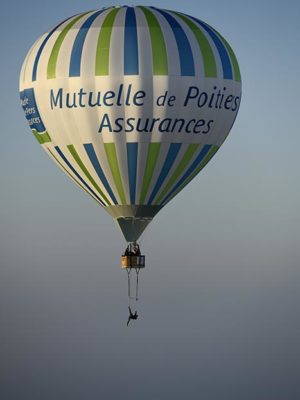 record du monde de trapeze sous montgolfière - Montgolfière Centre Atlantique