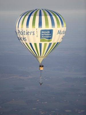 record du monde de trapeze sous montgolfière - Montgolfière Centre Atlantique